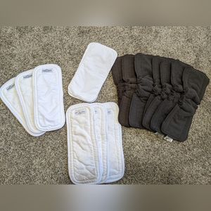 Assortment of 15 cloth diaper inserts